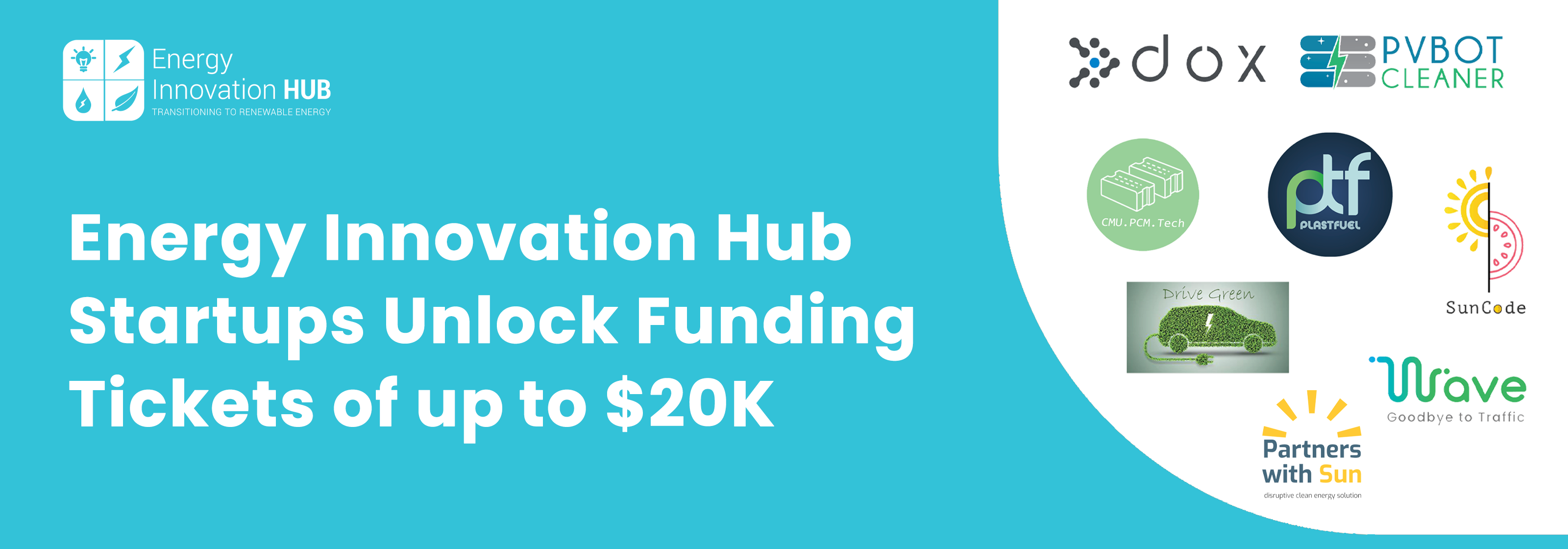 Energy Innovation Hub Startups Unlock Funding Tickets of up to 20K USD Each